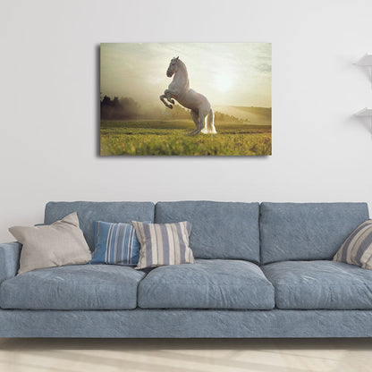 Vivolux | Canvas Textured Wanddecoratie Modernisme Steed Print Wandkunst voor Zithoek