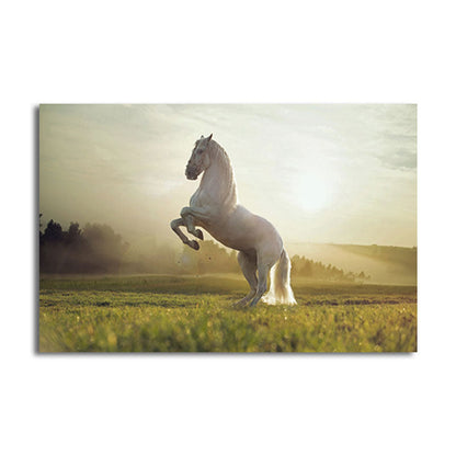 Vivolux | Canvas Textured Wanddecoratie Modernisme Steed Print Wandkunst voor Zithoek