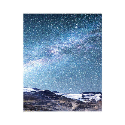 Vivolux | Sterrennachthemel Wandkunst Moderne Textuur Woonkamer Canvas Print in Donkere Kleur