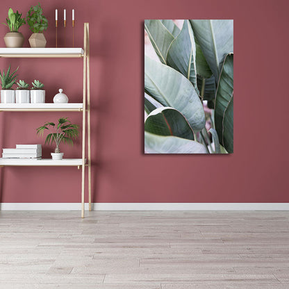 Vivolux | Botanische Wandkunst Nordic Texturiertes Wohnzimmer Leinwanddruck in Hellfarbe