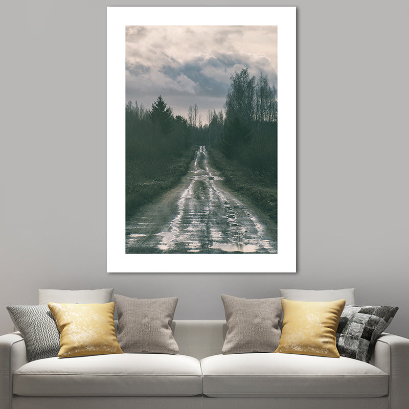 Vivolux | Natur Landschaft Berg Wanddekor Modernismus Texturierte Leinwand Wandkunst für das Wohnzimmer