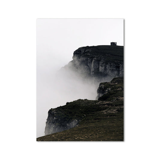 Vivolux | Natur Landschaft Berg Wanddekor Modernismus Texturierte Leinwand Wandkunst für das Wohnzimmer