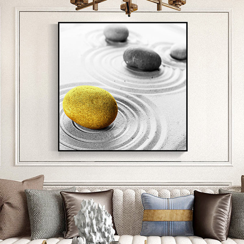 Vivolux | Simplicity Cobble Kunstprint Grijs Gewikkelde Canvas voor Woonkamer, Meerdere Maatopties