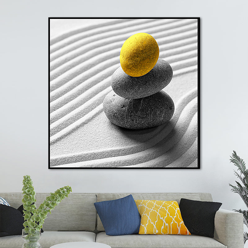 Vivolux | Simplicity Cobble Kunstprint Grijs Gewikkelde Canvas voor Woonkamer, Meerdere Maatopties