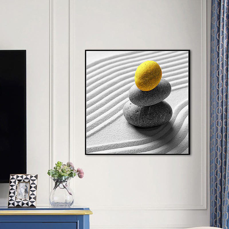 Vivolux | Simplicity Cobble Kunstprint Grijs Gewikkelde Canvas voor Woonkamer, Meerdere Maatopties