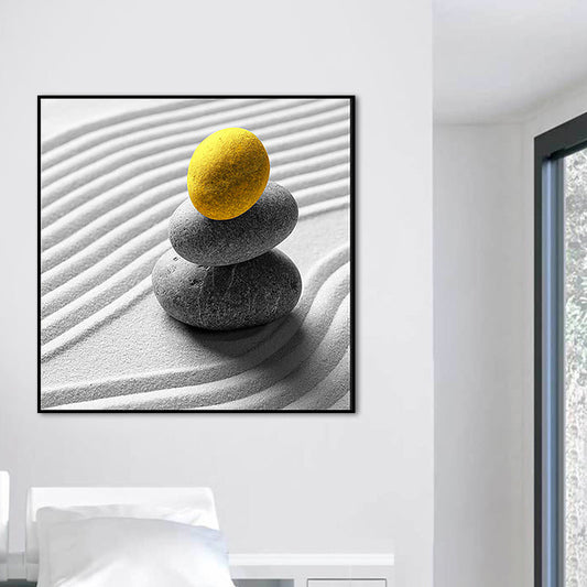 Vivolux | Simplicity Cobble Kunstprint Grijs Gewikkelde Canvas voor Woonkamer, Meerdere Maatopties