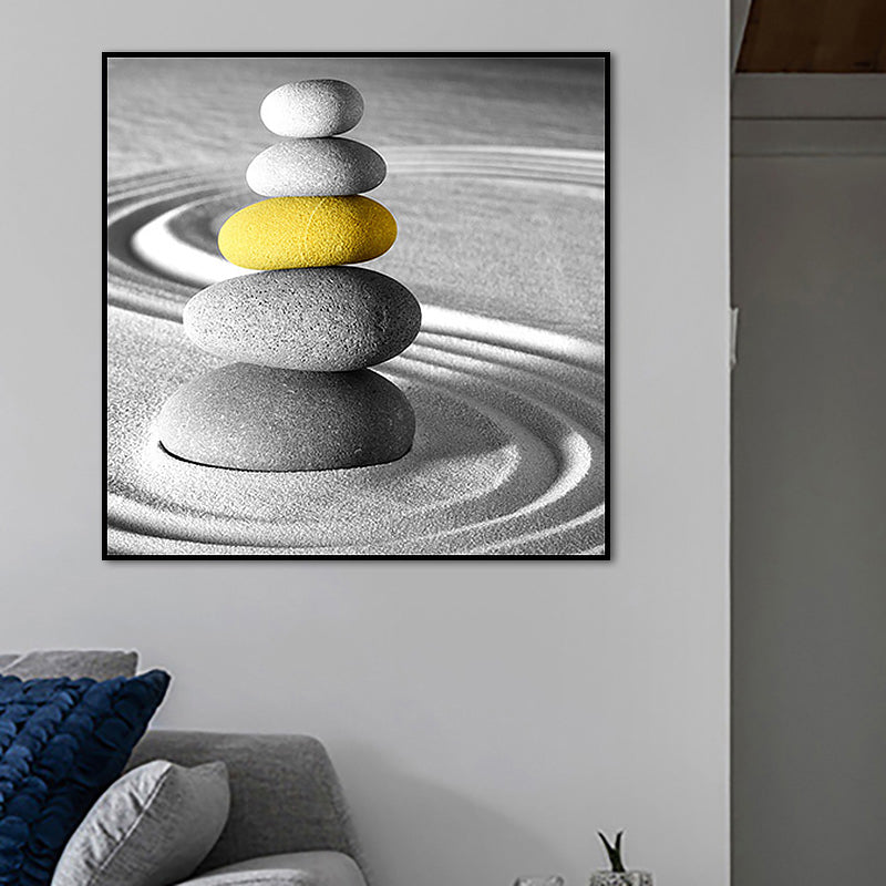 Vivolux | Simplicity Cobble Kunstprint Grijs Gewikkelde Canvas voor Woonkamer, Meerdere Maatopties
