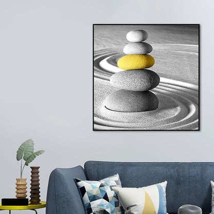 Vivolux | Simplicity Cobble Kunstprint Grijs Gewikkelde Canvas voor Woonkamer, Meerdere Maatopties