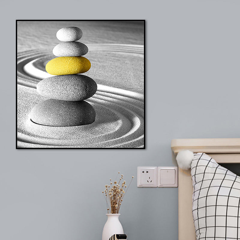 Vivolux | Simplicity Cobble Kunstprint Grijs Gewikkelde Canvas voor Woonkamer, Meerdere Maatopties