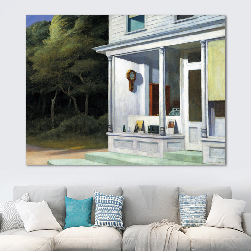 Vivolux | Bau und Bäume Malerei in hellen Farben Traditioneller Stil Wandkunst für das Spielzimmer