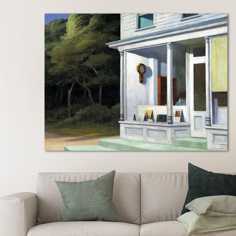 Vivolux | Bau und Bäume Malerei in hellen Farben Traditioneller Stil Wandkunst für das Spielzimmer