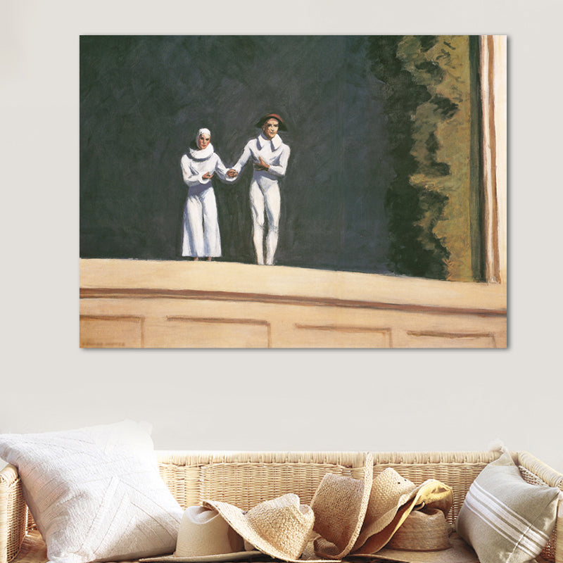 Vivolux | Bau und Bäume Malerei in hellen Farben Traditioneller Stil Wandkunst für das Spielzimmer