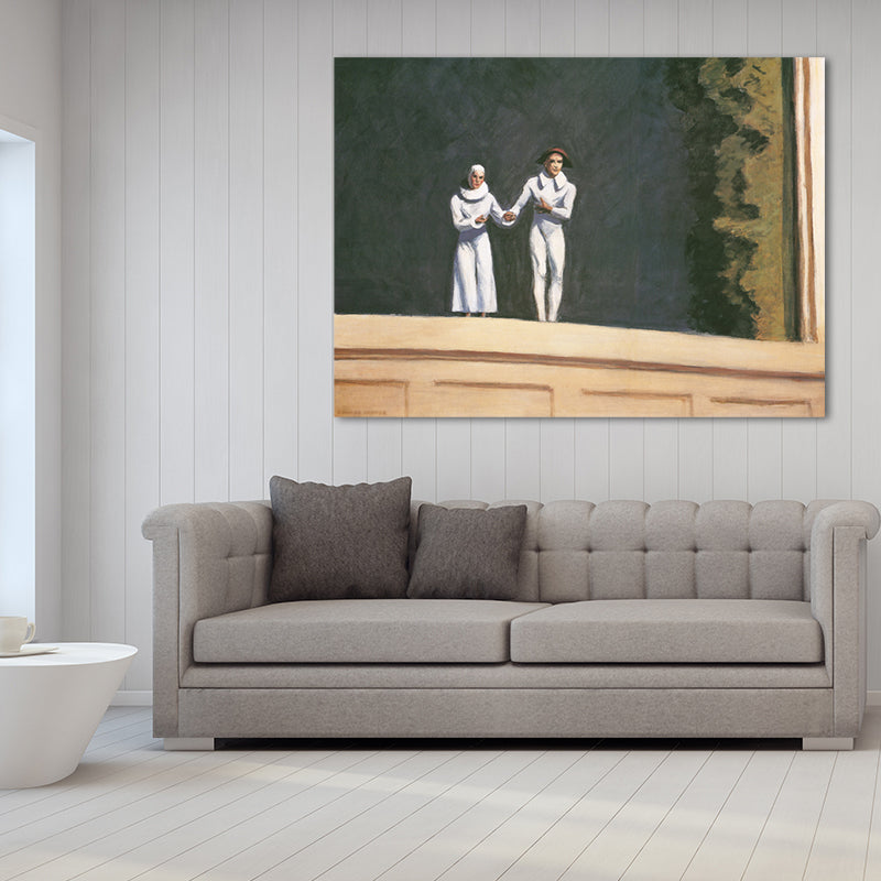 Vivolux | Bau und Bäume Malerei in hellen Farben Traditioneller Stil Wandkunst für das Spielzimmer