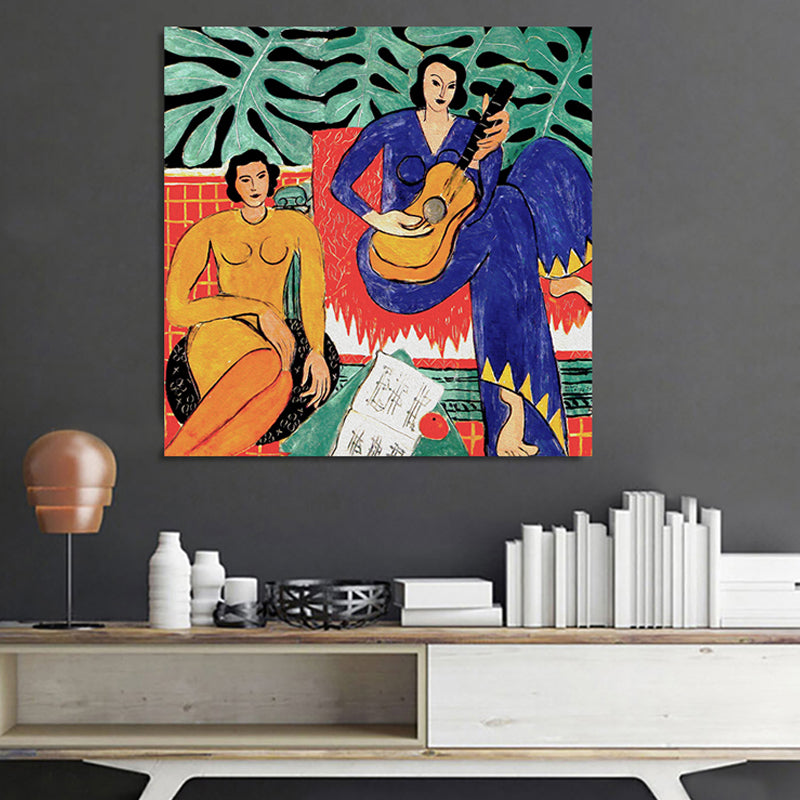 Vivolux | Leinwandgrün Kunstdruck Fauvismus Henri Matisse Abstrakte Malerei Wanddekoration für das Zimmer