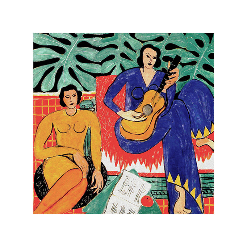 Vivolux | Leinwandgrün Kunstdruck Fauvismus Henri Matisse Abstrakte Malerei Wanddekoration für das Zimmer