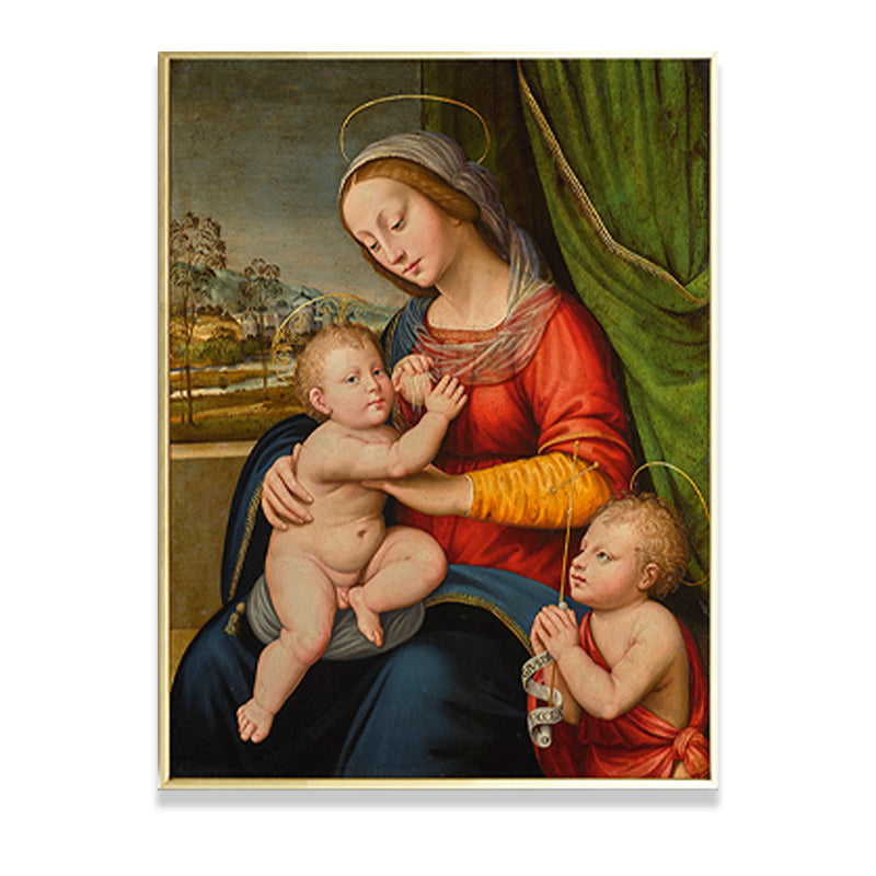 Vivolux | Global Inspirierte Christliche Heiligenmalerei Dunkle Farbe Religion Wandkunst für Zuhause