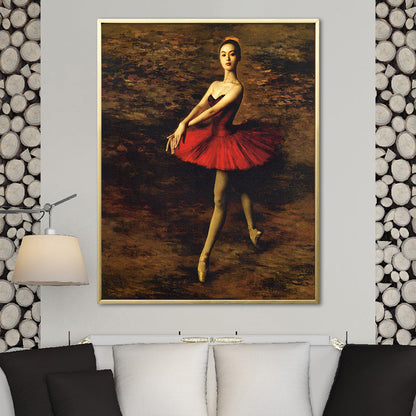 Vivolux | Glam Style tanzendes Mädchen Gemälde Pastellfarbe Gästebereich Wandkunst, mehrere Größen