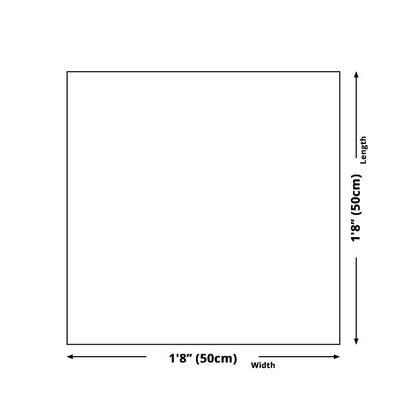 Vivolux | Woondecoratie Bouw Interieur Muurkunst Canvas Minimalisme Vierkante Schilderij in Wit voor Huiskamer