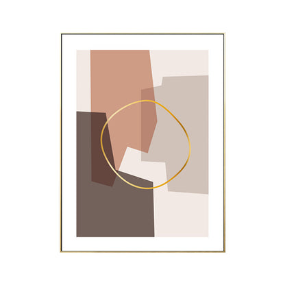 Vivolux | Illustration Geometrische Wandkunst Dekor Skandinavischer Strukturierter Leinendruck für das Wohnzimmer