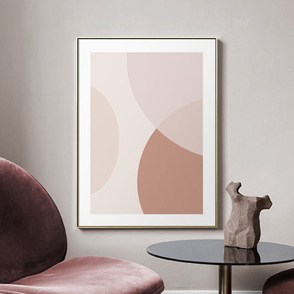 Vivolux | Illustration Geometrische Wandkunst Dekor Skandinavischer Strukturierter Leinendruck für das Wohnzimmer