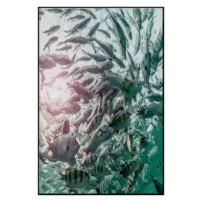 Vivolux | Buntes Küstenszenen-Leinwandbild Texturierte Oberfläche Wandkunst Dekor für das Esszimmer