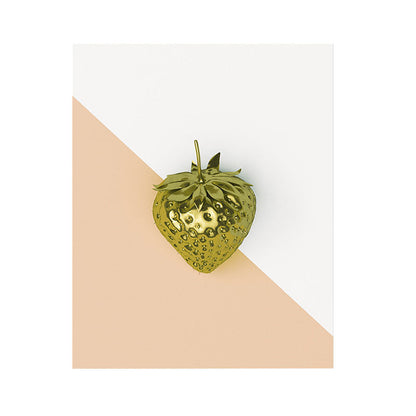 Vivolux | Geometrische Leinwandwandkunst Nordic Style Leckeres Obst Druck Wanddekoration in Hellen Farben