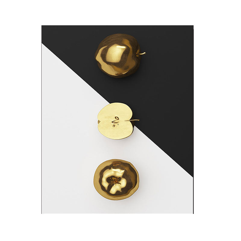 Vivolux | Geometrische Leinwandwandkunst Nordic Style Leckeres Obst Druck Wanddekoration in Hellen Farben