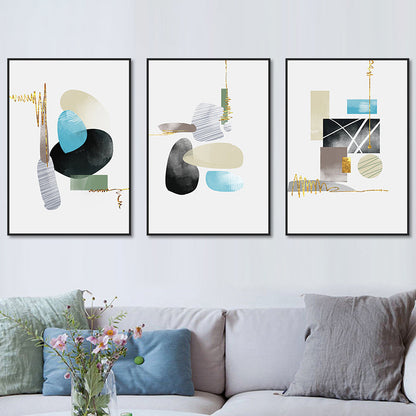 Vivolux | Zachte Kleur Geometrische Vorm Canvas Print Abstract Moderne Textuur Muurkunst Set voor Thuis