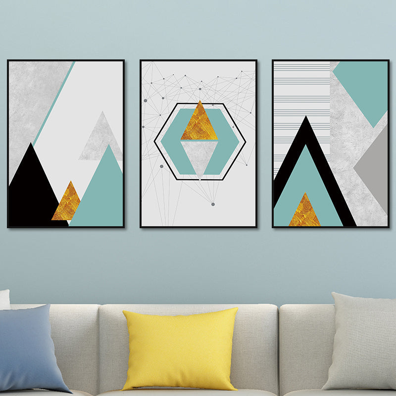 Vivolux | Zachte Kleur Geometrische Vorm Canvas Print Abstract Moderne Textuur Muurkunst Set voor Thuis