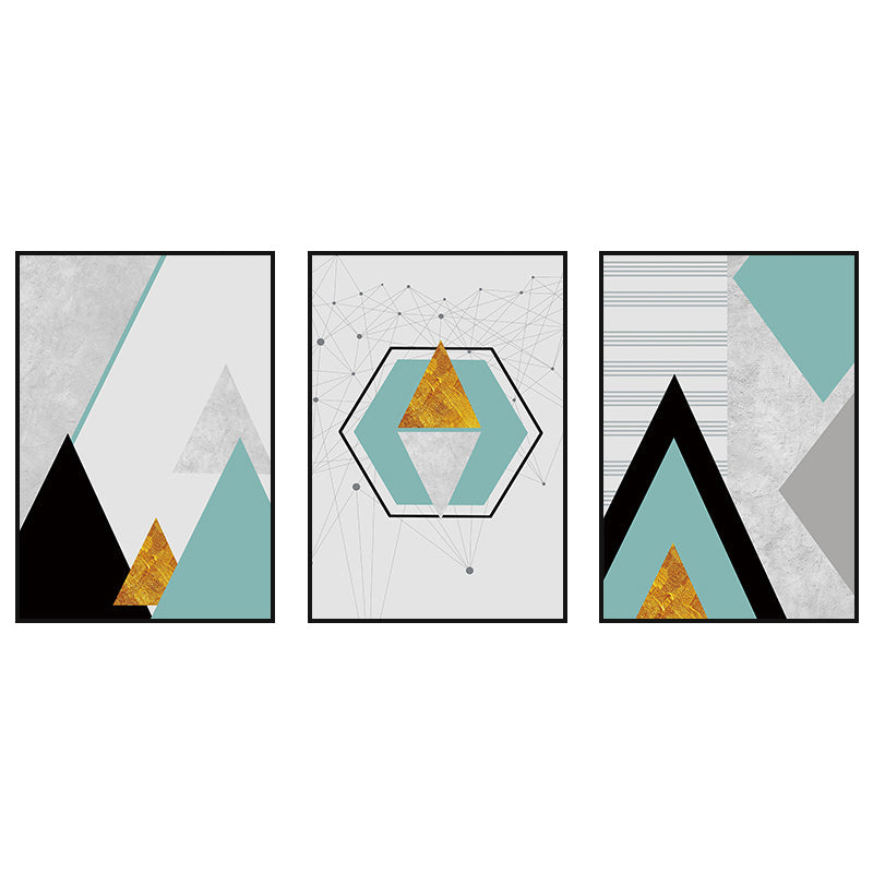 Vivolux | Zachte Kleur Geometrische Vorm Canvas Print Abstract Moderne Textuur Muurkunst Set voor Thuis