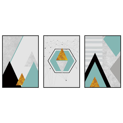 Vivolux | Zachte Kleur Geometrische Vorm Canvas Print Abstract Moderne Textuur Muurkunst Set voor Thuis