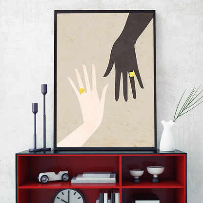 Vivolux | Pastellfarbige doppelte Handmalerei skandinavische strukturierte Leinwand Wandkunst für das Wohnzimmer