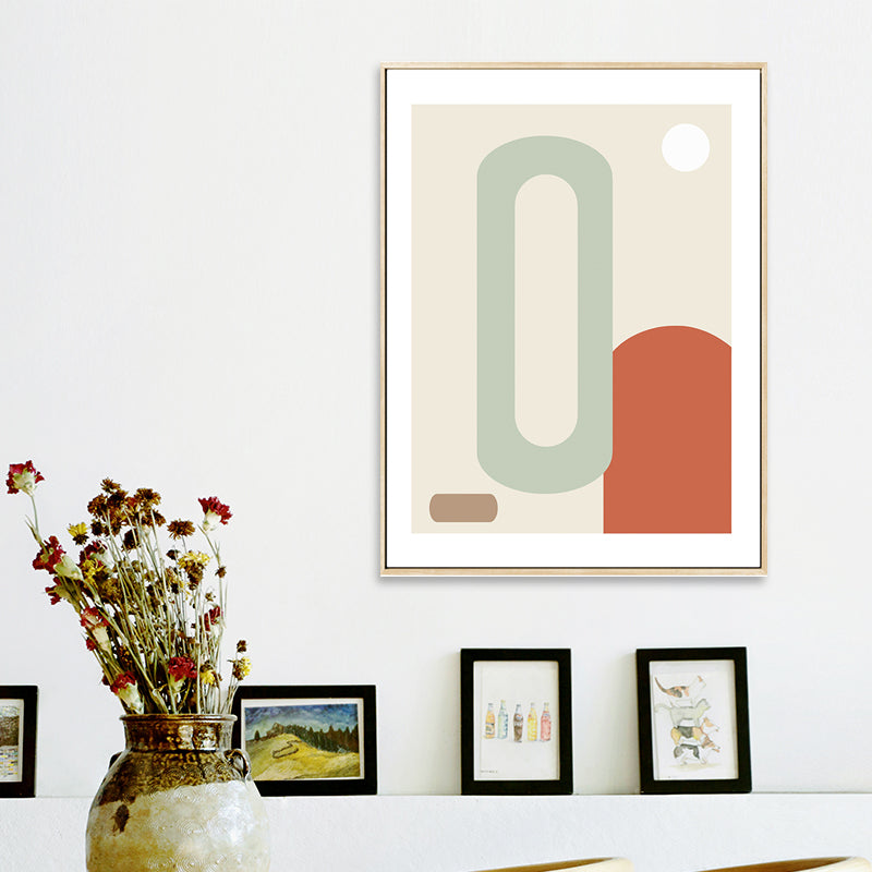 Vivolux | Weiche Farbige Geometrische Muster Leinwand Skandinavische Texturierten Wandkunst Dekor für Esszimmer