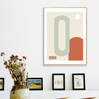 Vivolux | Weiche Farbige Geometrische Muster Leinwand Skandinavische Texturierten Wandkunst Dekor für Esszimmer