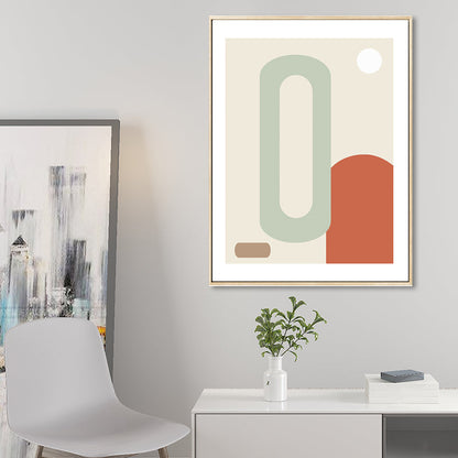 Vivolux | Weiche Farbige Geometrische Muster Leinwand Skandinavische Texturierten Wandkunst Dekor für Esszimmer