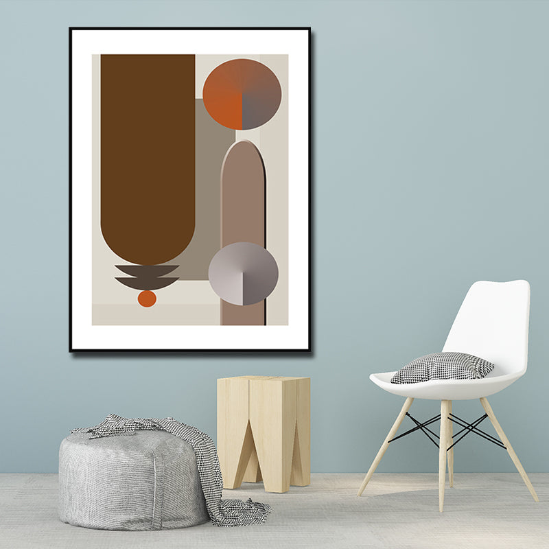 Vivolux | Dunkel Color Geometrische Wandkunst Texturiert Nordisch Esszimmer Umwickelte Leinwand, Mehrere Größen