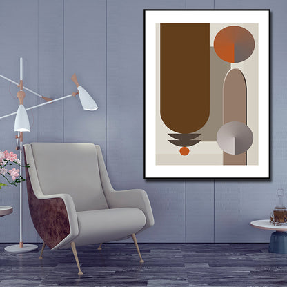 Vivolux | Dunkel Color Geometrische Wandkunst Texturiert Nordisch Esszimmer Umwickelte Leinwand, Mehrere Größen