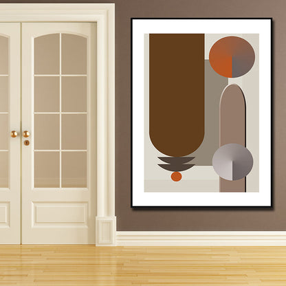 Vivolux | Dunkel Color Geometrische Wandkunst Texturiert Nordisch Esszimmer Umwickelte Leinwand, Mehrere Größen