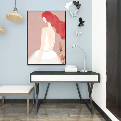 Vivolux | Weiche Farbmoderne Modell Leinwand Texturiertes Skandinavisches Schlafzimmer Wandkunst, Mehrere Größenoptionen