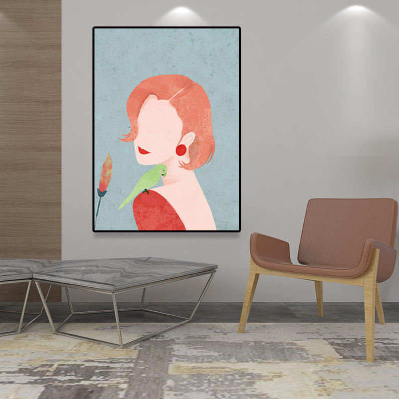 Vivolux | Weiche Farbmoderne Modell Leinwand Texturiertes Skandinavisches Schlafzimmer Wandkunst, Mehrere Größenoptionen