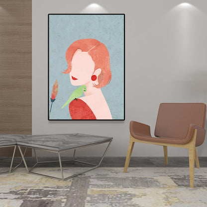 Vivolux | Weiche Farbmoderne Modell Leinwand Texturiertes Skandinavisches Schlafzimmer Wandkunst, Mehrere Größenoptionen