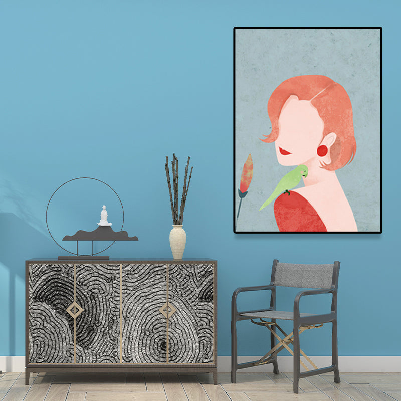 Vivolux | Weiche Farbmoderne Modell Leinwand Texturiertes Skandinavisches Schlafzimmer Wandkunst, Mehrere Größenoptionen
