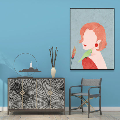 Vivolux | Weiche Farbmoderne Modell Leinwand Texturiertes Skandinavisches Schlafzimmer Wandkunst, Mehrere Größenoptionen