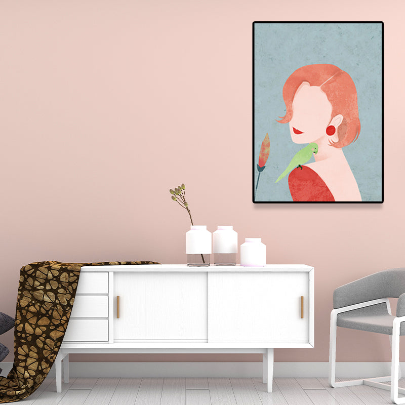 Vivolux | Weiche Farbmoderne Modell Leinwand Texturiertes Skandinavisches Schlafzimmer Wandkunst, Mehrere Größenoptionen
