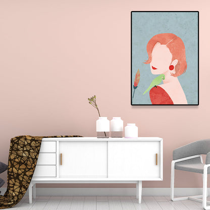 Vivolux | Weiche Farbmoderne Modell Leinwand Texturiertes Skandinavisches Schlafzimmer Wandkunst, Mehrere Größenoptionen