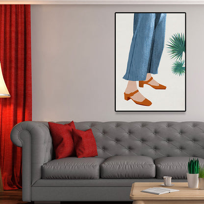 Vivolux | Skandinavische Mode Mädchen Wanddekoration Pastellfarben Leinwanddruck für das Wohnzimmer (Mehrere Größen)