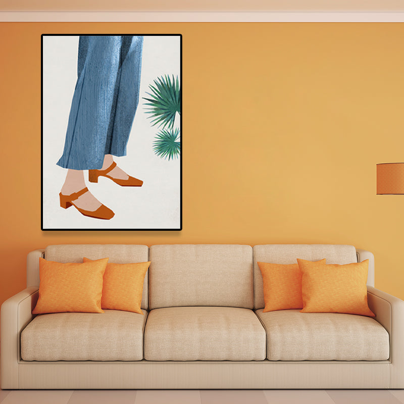 Vivolux | Skandinavische Mode Mädchen Wanddekoration Pastellfarben Leinwanddruck für das Wohnzimmer (Mehrere Größen)