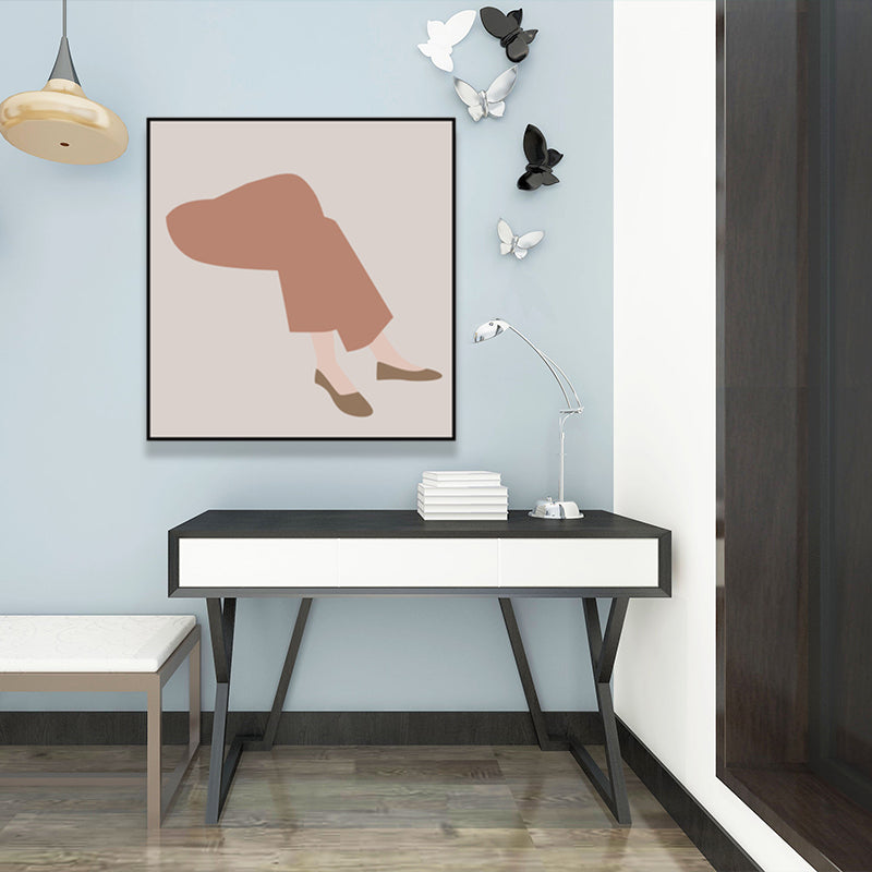 Vivolux | Dunkel colorierte Mode Frauen Wandkunst Texturiertes quadratisches eingewickeltes Canvas für das Wohnzimmer