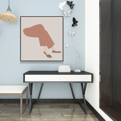 Vivolux | Dunkel colorierte Mode Frauen Wandkunst Texturiertes quadratisches eingewickeltes Canvas für das Wohnzimmer