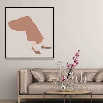 Vivolux | Dunkel colorierte Mode Frauen Wandkunst Texturiertes quadratisches eingewickeltes Canvas für das Wohnzimmer